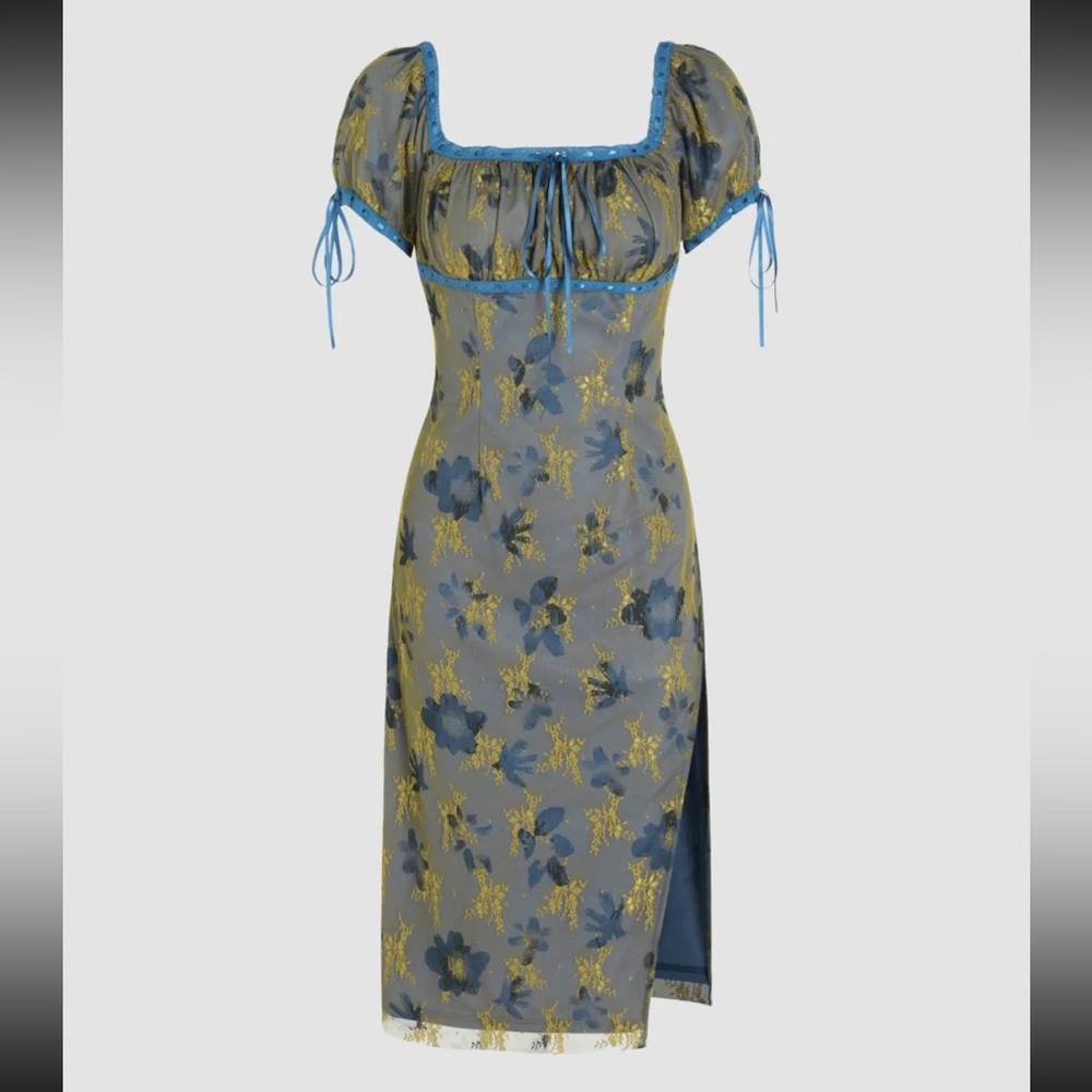 Cider floral midi dress